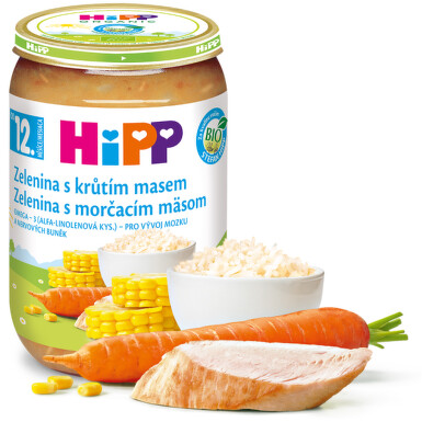 HiPP MENU BIO Zelenina s krůtím masem 220g