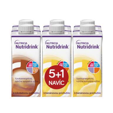 Nutridrink balíček 5+1 (čokoláda-banán) 6x200ml