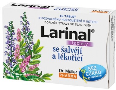 Larinal se šalvějí a lékořicí tbl.16 Dr.Müller