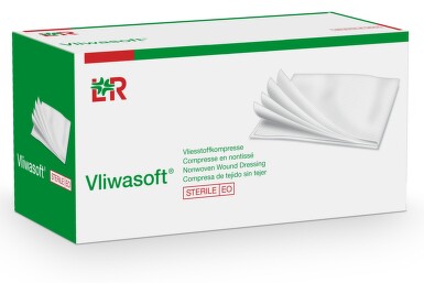 KOMPRESY VLIWASOFT STERILNÍ 7,5X7,5CM,4 VRSTVY,NETKANÝ TEXTIL,150KS