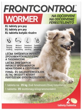 Frontcontrol Wormer pro psy XL tbl.2