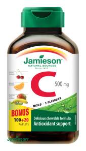 JAMIESON Vitamín C 500mg 3 ovocné přích.tab.100+20