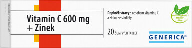 Vitamin C 600 mg + Zinek eff.tbl.20