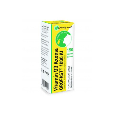 Vitamin D3 AXONIA OROFAST 1000IU sublin.sprej 30ml