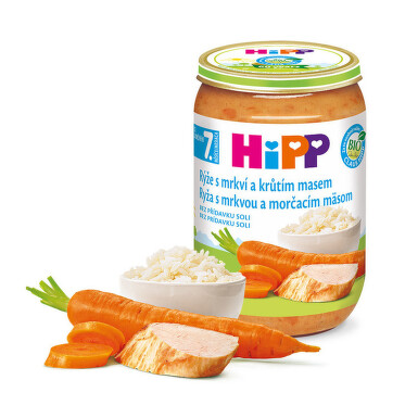 HiPP JUNIOR BIO Rýže s karot.a krůt.m. 220g