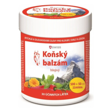 Koňský balzám SWISS hřejivý 500 + 50 ml