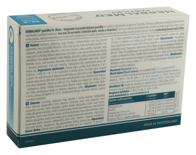 HerbalMed past. Dr.Weiss Eukalypt+máta+vit.C 24+6