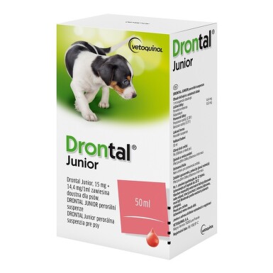 Drontal Junior pro psy suspenze 50ml + aplikátor