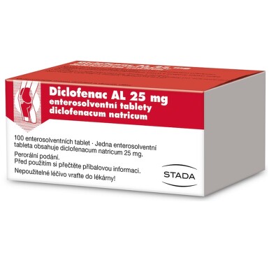 DICLOFENAC AL 25MG enterosolventní tableta 100