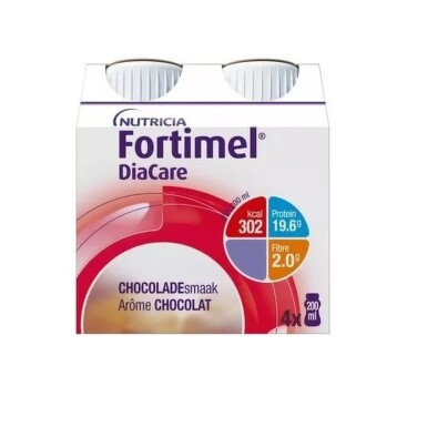 FORTIMEL DIACARE S PŘÍCHUTÍ ČOKOLÁDOVOU perorální roztok 4X200ML