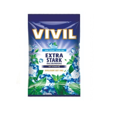Vivil Extra silný mentol+vitamín C bez cukru 120g