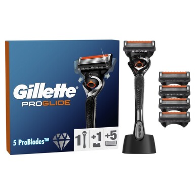 Gillette ProGlide strojek + 4 hlavice + stojan