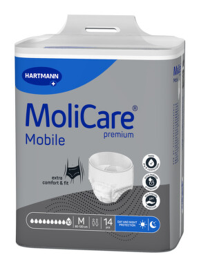 KALHOTKY NAVLÉKACÍ MOLICARE MOBILE 10 KAPEK M BOKY 80-120CM,2574ML,14KS