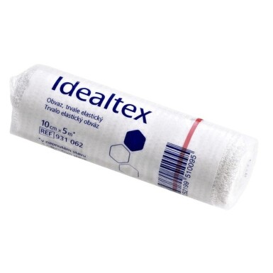 OBINADLO ELASTICKÉ IDEALTEX 10CMX5M,V NAPNUTÉM STAVU,DLOUHÝ TAH,1KS
