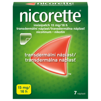 NICORETTE INVISIPATCH 15 MG/16 H kožní podání transdermální náplasti 7X15MG