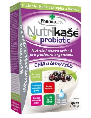 Nutrikaše probiotic CHIA a černý rybíz (3x60g)