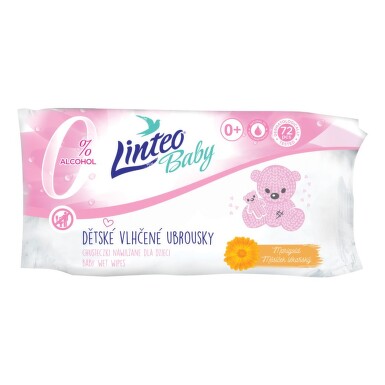 Vlhčené ubrousky Linteo baby 72ks Soft & cream