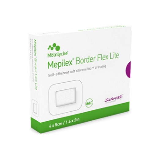 MEPILEX BORDER FLEX LITE samolepící pěnové krytí 4X5 CM, 10 KS