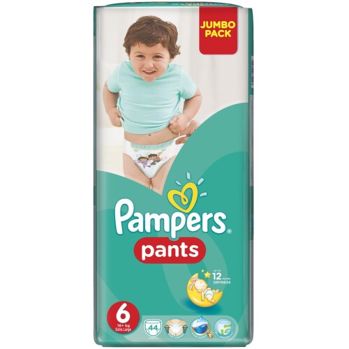Pampers kalhotkové plenky Jumbo Pack S6 44ks