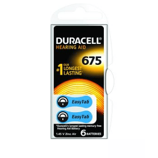 Duracell DA675 EasyTab baterie do naslouchadel 6ks