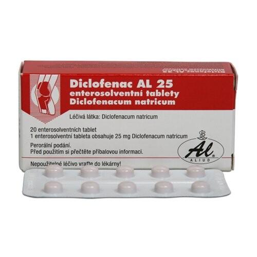 DICLOFENAC AL 25MG enterosolventní tableta 20