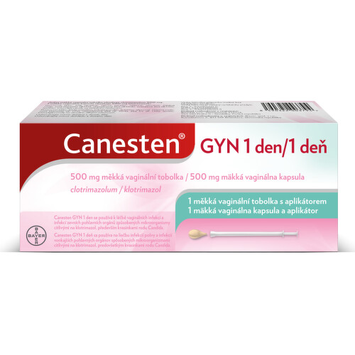 CANESTEN GYN 1 DEN 500MG vaginální měkké tobolky 1