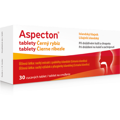 Aspecton tablety Černý rybíz/Island.lišejník 30ks