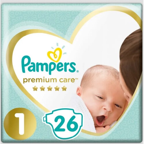 Pampers plenky Premium Care Pack S1 Newborn 26ks