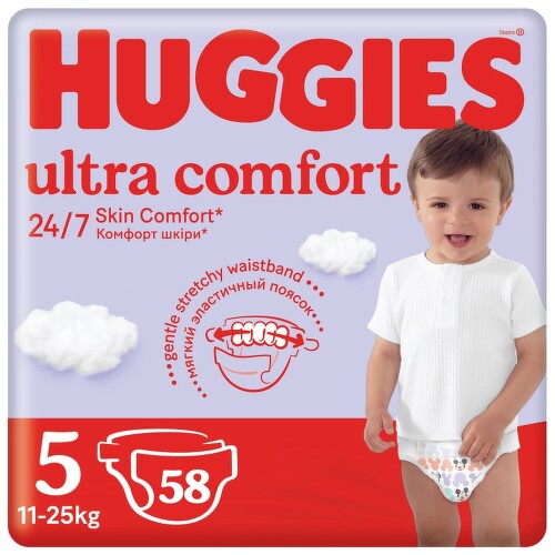 HUGGIES Ultra Comfort vel.5 11-25kg 58ks