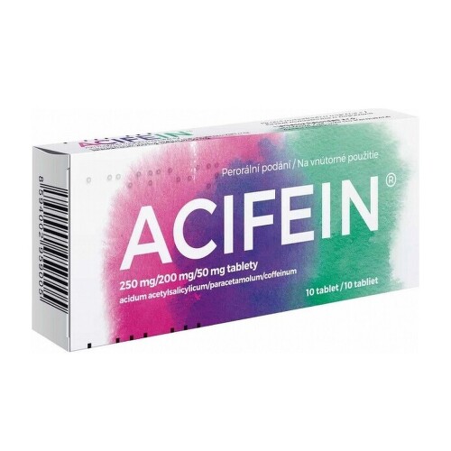 ACIFEIN 250MG/200MG/50MG neobalené tablety 10