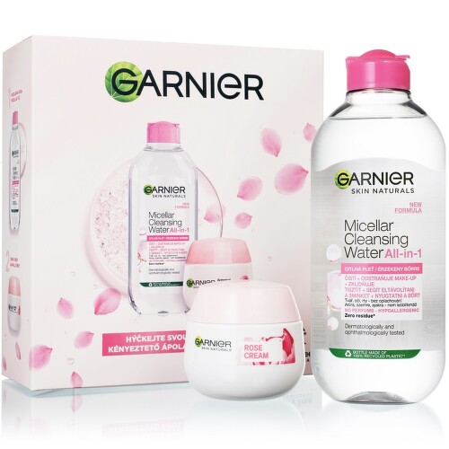 GARNIER Skin Naturals Rose pro citlivou pleť dárkové balení