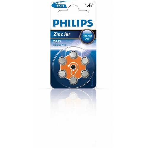 Baterie do naslouchadel PHILIPS ZA13B6A/00 6ks