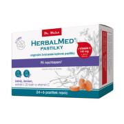 HerbalMed pastilky Dr.Weiss BEZ CUKRU Šalvěj+ženšen+vitamin C 24+6ks