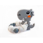 KidPro Silikonové kousátko Dino šedý