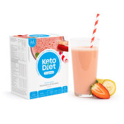 KetoDiet Proteinový nápoj jahoda a banán 7x27g