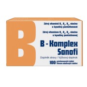 B-Komplex Sanofi 100 potahovaných tablet Glass