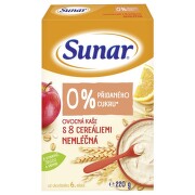Sunar nemléčná ovocná kaše s 8 cereáliemi 220g