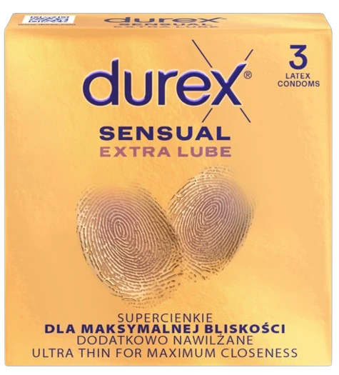DUREX Sensual Extra Lube prezervativ 3ks