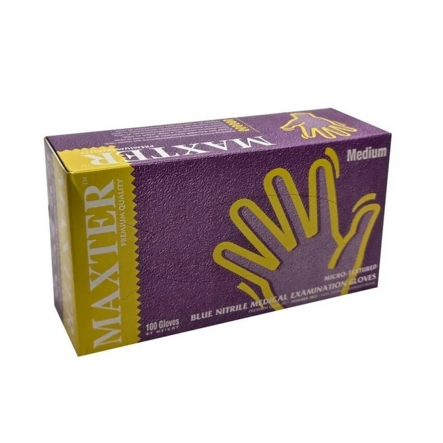 Rukavice nitrilové MAXTER bezpudrové vel.L 100ks