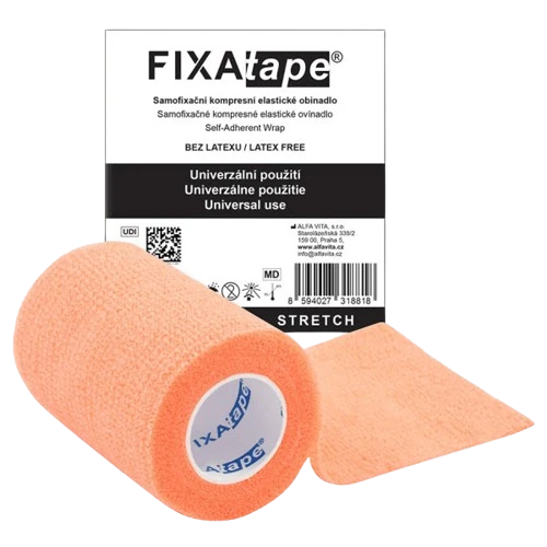 FIXAtape STRETCH samofixační obinadlo 7.5cmx450cm oranžové