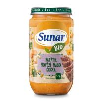 Sunar BIO příkrm batáty, hovězí maso, čočka 10m+, 235 g