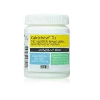 CALCICHEW D3 500MG/200IU žvýkací tableta 20