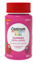 Centrum Kids Gummies multivitamín pro děti malina a jahoda želé 60ks