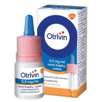 Otrivin 0,5mg/ml nosní kapky pro děti při léčbě ucpaného nosu 10ml