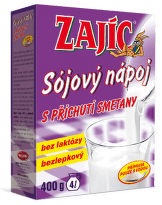 Sójový nápoj Zajíc s příchutí smetany 400g