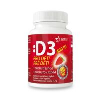 Vitamín D3 400IU pro děti jahoda tbl.30