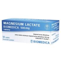 MAGNESIUM LACTATE BIOMEDICA 500MG neobalené tablety 50