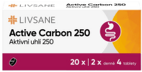 LIVSANE Active Carbon 250 Aktivní uhlí tbl.20