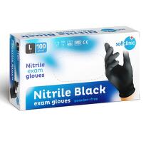 SOFTCLINIC Rukavice Nitril nepudr. černé L 100 ks - II. jakost