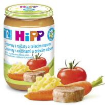 HiPP MENU BIO Těstoviny s rajčaty a telecím masem 220g